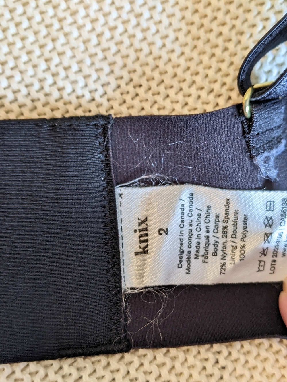 Knix Wireless Seamless Black Bra Size 2 - Picture 5 of 7